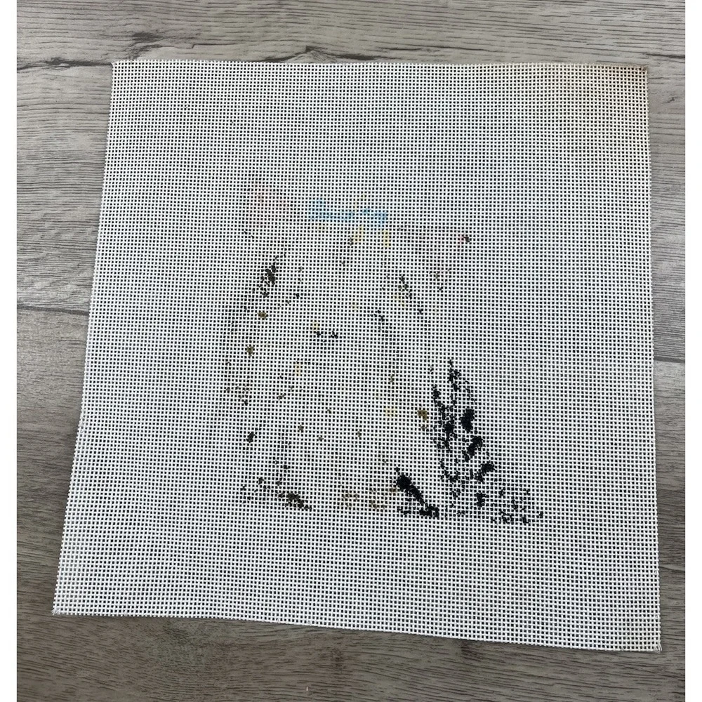 Cat's Cradle Handpainted Needlepoint Canvas Yorkie Dog‎ With Bow Terrier 13ct